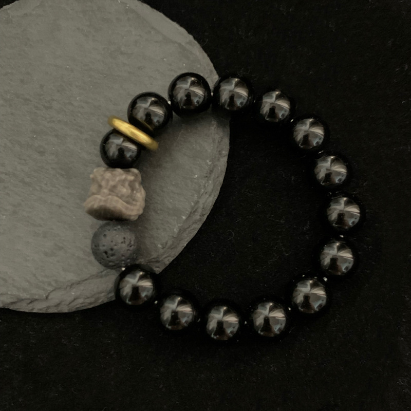 Silver Stone Xingshi Retro Bracelet for Men and Women - Stylish Accessory - Image 6