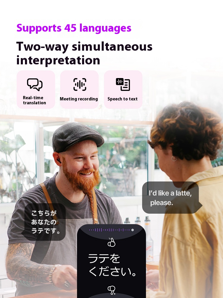 Smart AI Bluetooth Earphones with Noise Reduction & Real-time Translation - Image 6