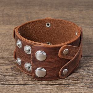 Stylish Retro Multi-Layer Leather Bracelet - Timeless Vintage Accessory