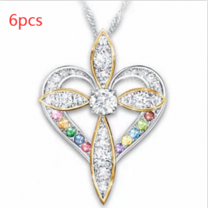 Stylish Heart Shaped Cross Pendant - Fashion Jewelry for Every Occasion