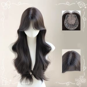 Eight-Character Bangs Big Wave Seamless Natural Breathable Hair Extension Piece