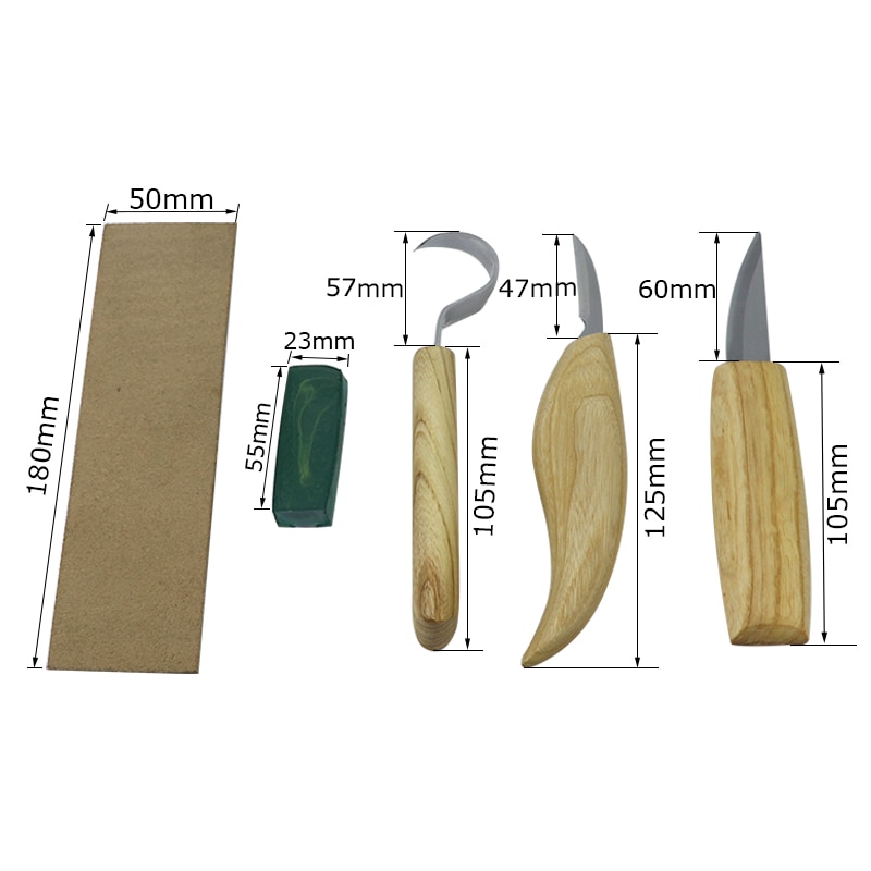 Premium Stainless Steel Wood Carving Knife - Essential Art Tool for Woodworking - Image 3