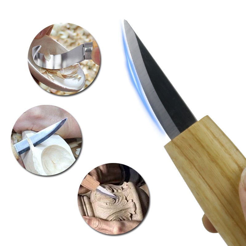 Premium Stainless Steel Wood Carving Knife - Essential Art Tool for Woodworking - Image 4