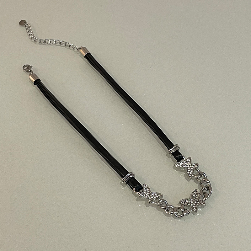 Unique Butterfly Black Choker Necklace - Special-Interest Design - Image 3