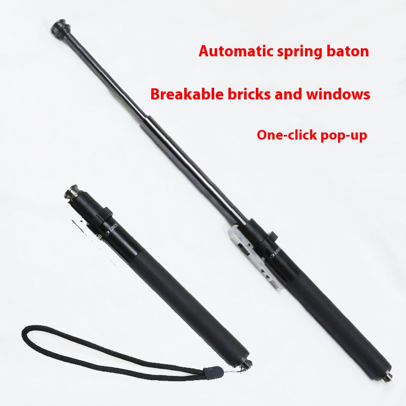 Automatic Spring-Loaded Vehicle-Mounted Expandable Self-Defense Baton