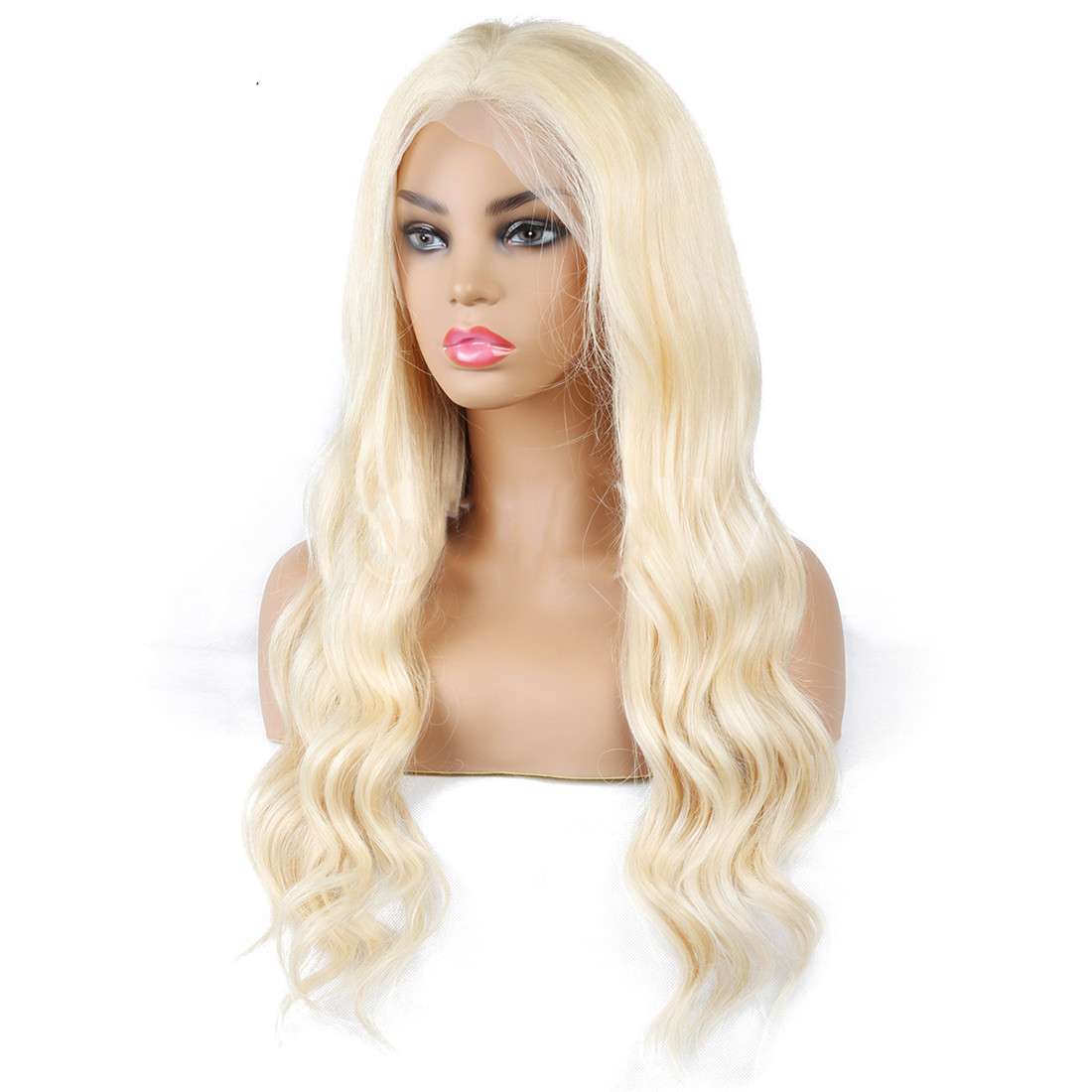 Semi Lace Real Wig - Blonde Headgear for a Natural Look - Image 4
