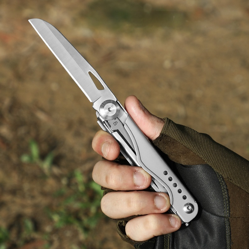 Versatile Pocket Knife with Stainless Steel Scissors - Portable Multipurpose Tool