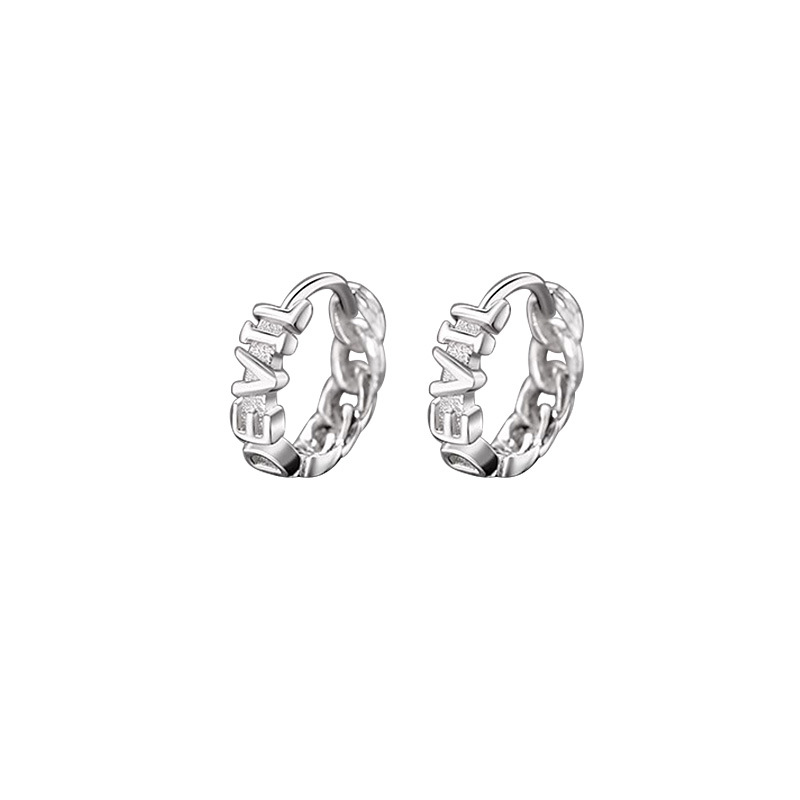 Sterling Silver Devil English Chain Earrings for Men - Stylish & Unique - Image 5
