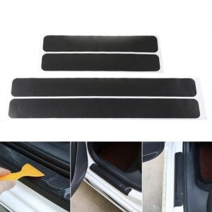 Durable Carbon Fiber Grain Bumper Door Sill Strip for Enhanced Protection