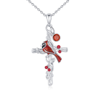 Cardinal Cross Birthstone Necklace - Stunning Jewelry Gift for All Occasions