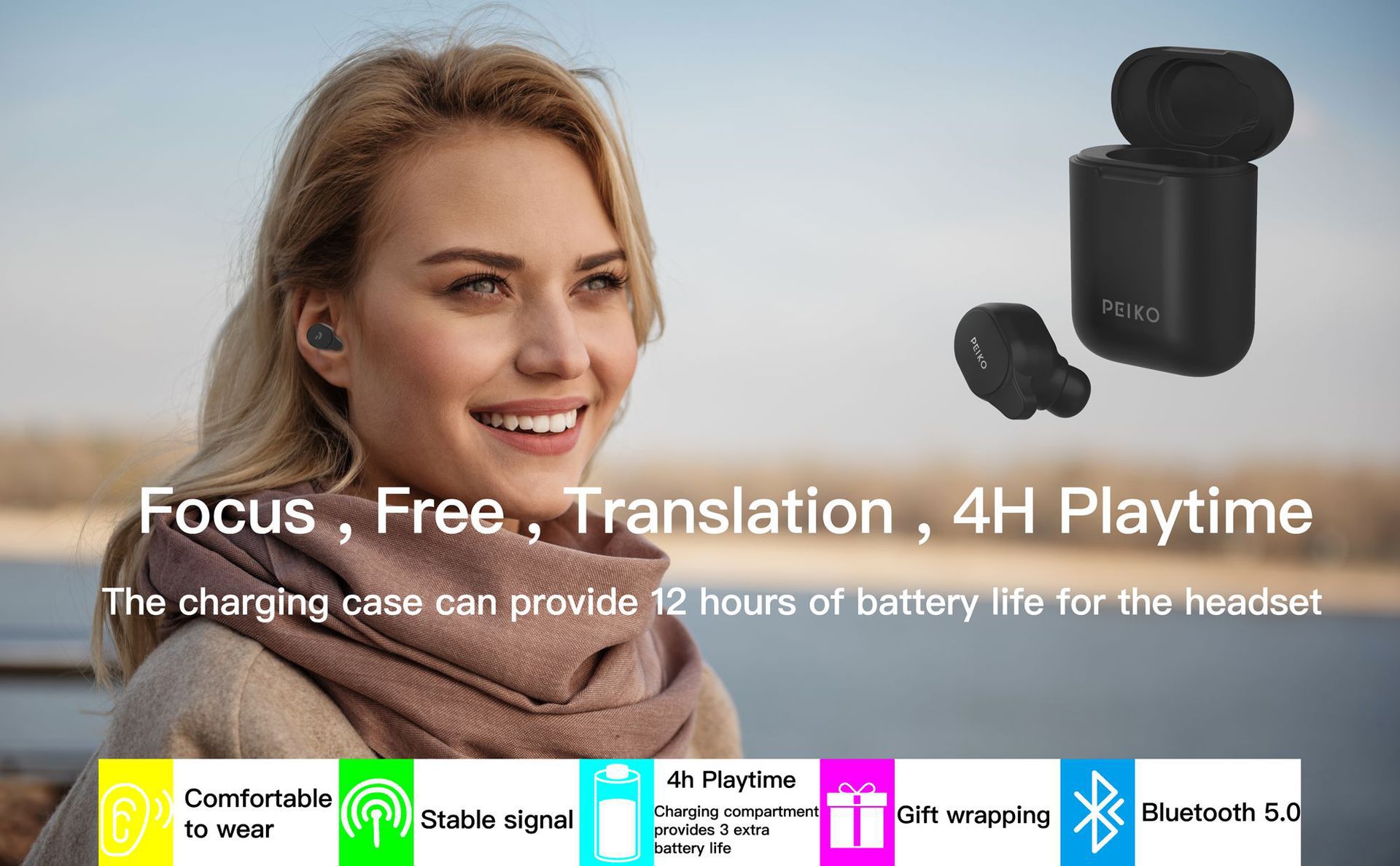 Smart Bluetooth Translation Headphones - Instant Wireless Language Headset - Image 6