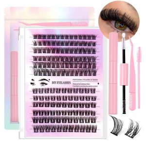 12 Rows of 150 Clustered Segmented Lashes for Dramatic Volume