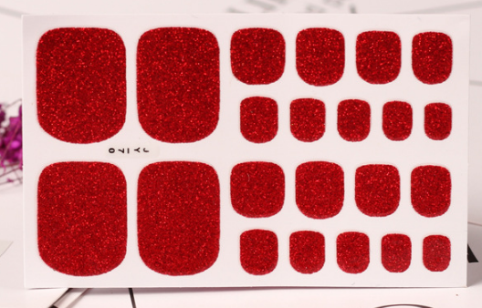 22 Solid Color Nail Art Stickers - Green Onion Powder Foot Design Stickers - Image 2