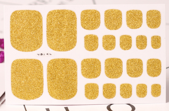 22 Solid Color Nail Art Stickers - Green Onion Powder Foot Design Stickers - Image 8