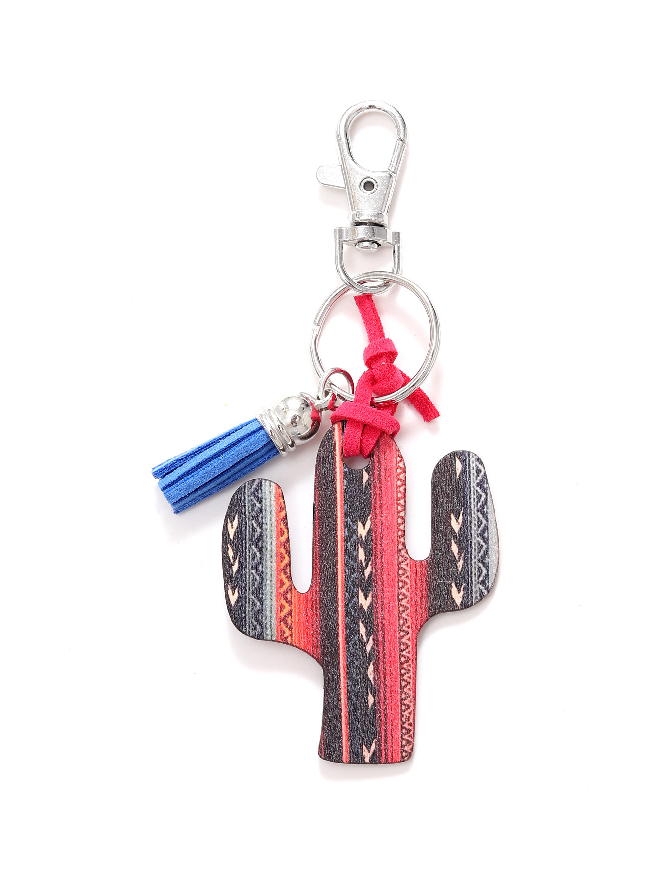Leopard Flower Wooden Cactus Keychain - Unique and Stylish Accessory - Image 10