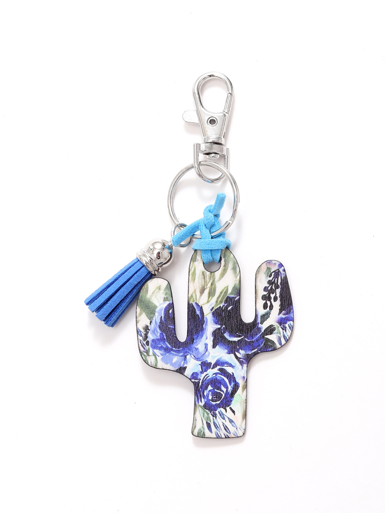 Leopard Flower Wooden Cactus Keychain - Unique and Stylish Accessory - Image 21