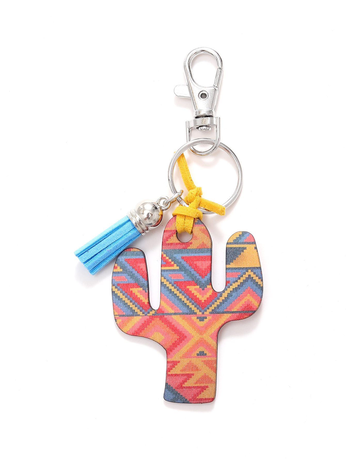 Leopard Flower Wooden Cactus Keychain - Unique and Stylish Accessory - Image 36