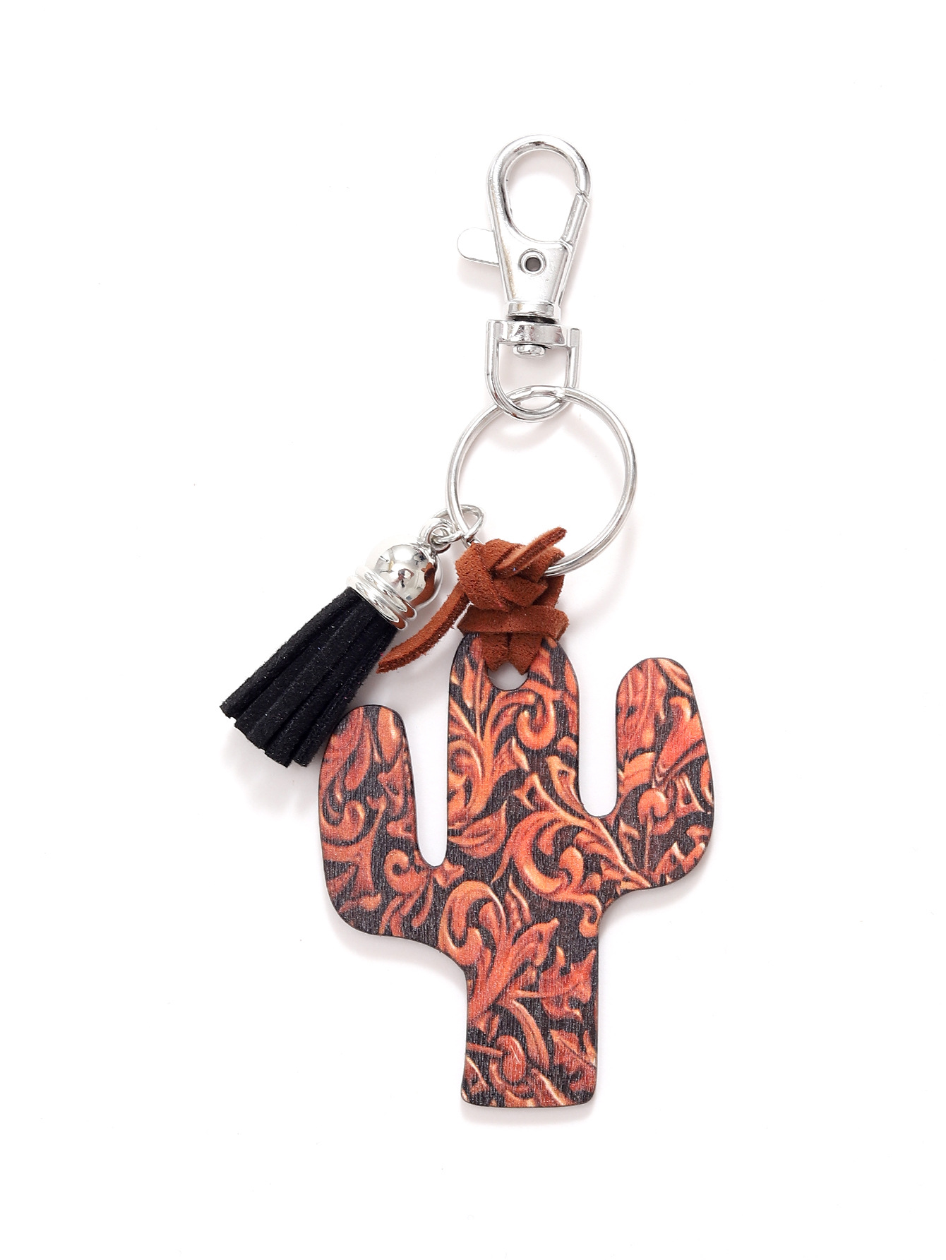 Leopard Flower Wooden Cactus Keychain - Unique and Stylish Accessory - Image 37