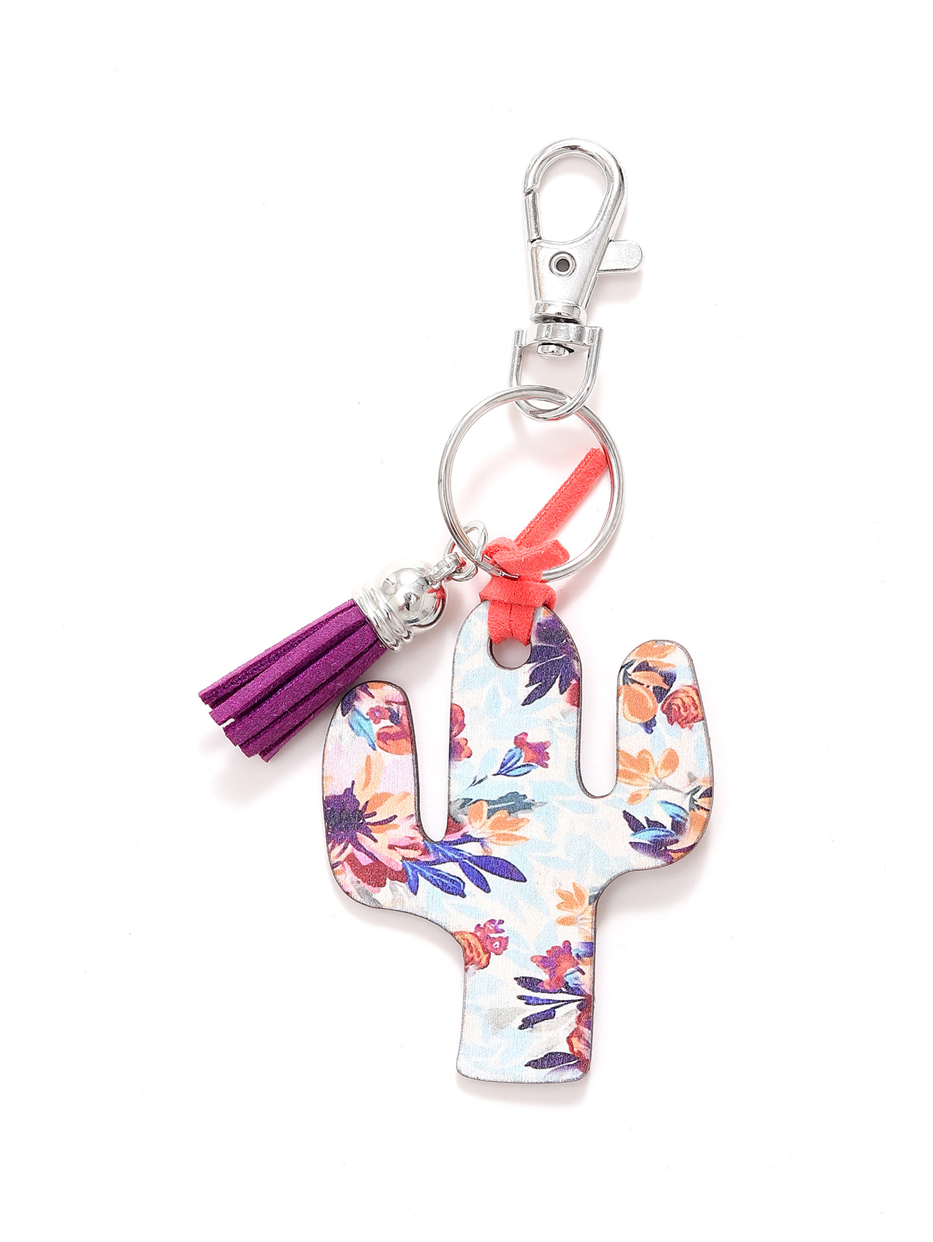 Leopard Flower Wooden Cactus Keychain - Unique and Stylish Accessory - Image 38