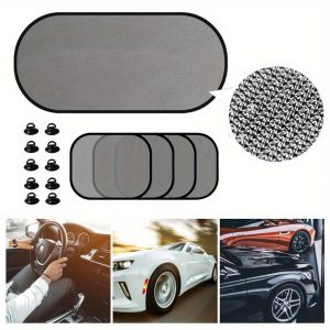 Pack of 5 Side Window Sunshade Sock Screen Shades - Universal Fit Mesh Sun Shade for Car, Truck, SUV, Van - Block Sun Rays to Keep Your Car Interior Cool and Comfortable