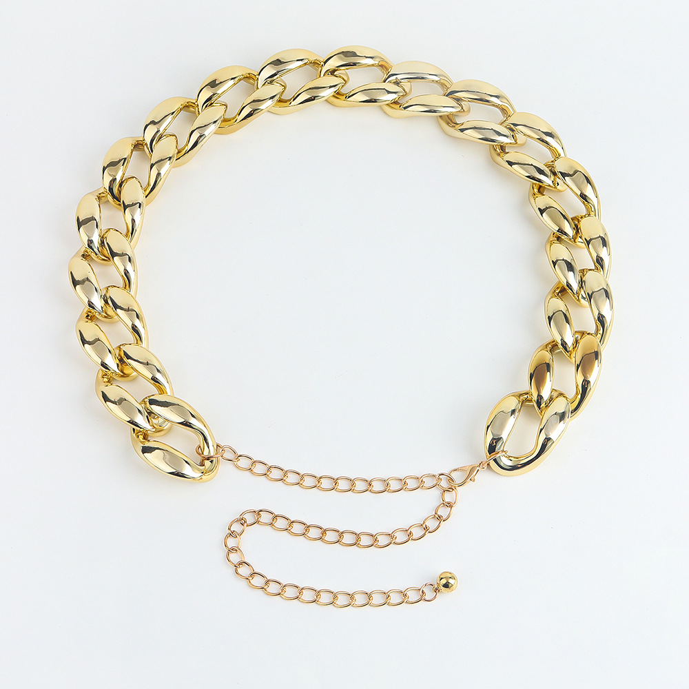 Ladies' Hollow Out Decoration Coat - Versatile Punk Style with Waist Chain - Image 7