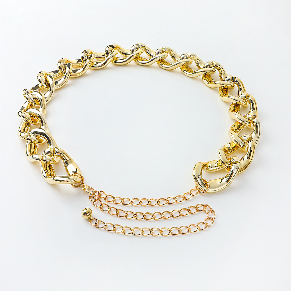 Ladies' Hollow Out Decoration Coat - Versatile Punk Style with Waist Chain - Image 8