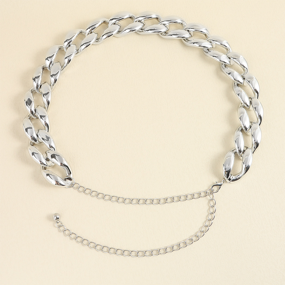 Ladies' Hollow Out Decoration Coat - Versatile Punk Style with Waist Chain - Image 20