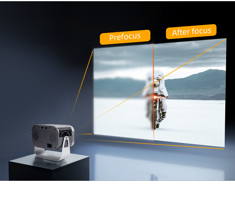 Portable HD Home Projector with Bracket - Perfect for Movie Nights - Image 2