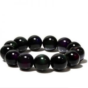 Natural Rainbow Eye Obsidian Healing Bracelet for Positive Energy