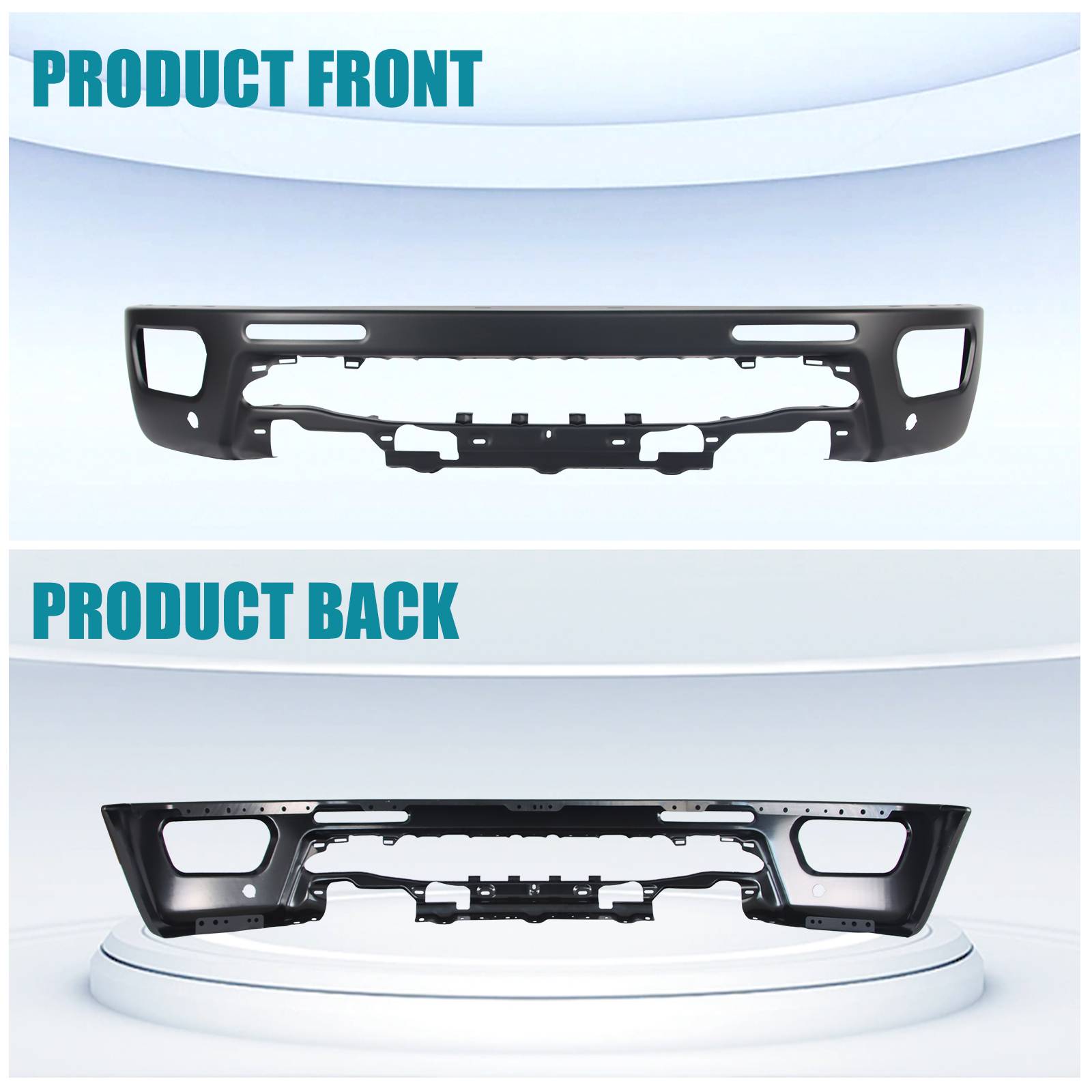 Paintable Steel Front Bumper for 2019-2023 Ford Ranger with Sensor Holes - Durable & Customizable - Image 5