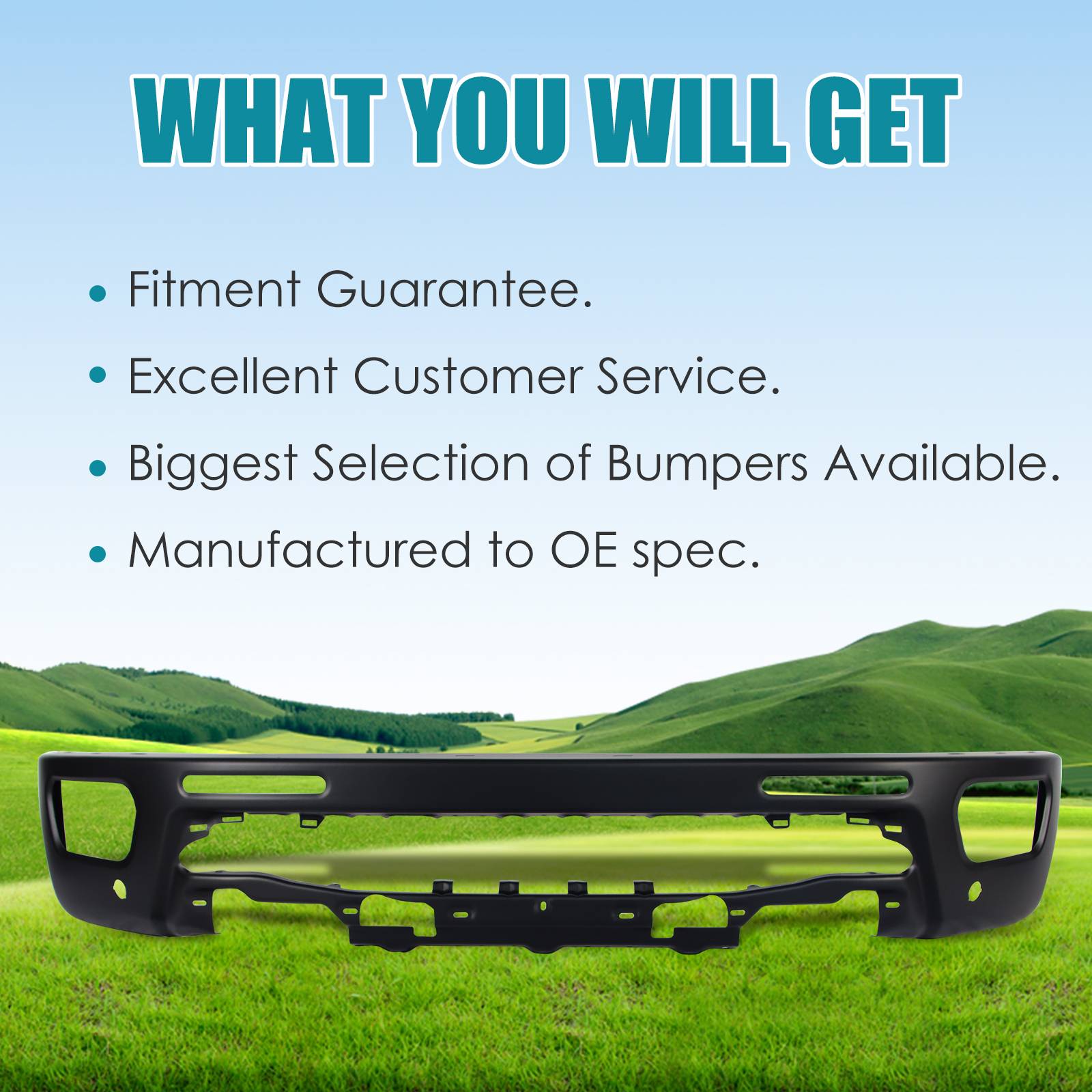 Paintable Steel Front Bumper for 2019-2023 Ford Ranger with Sensor Holes - Durable & Customizable - Image 10