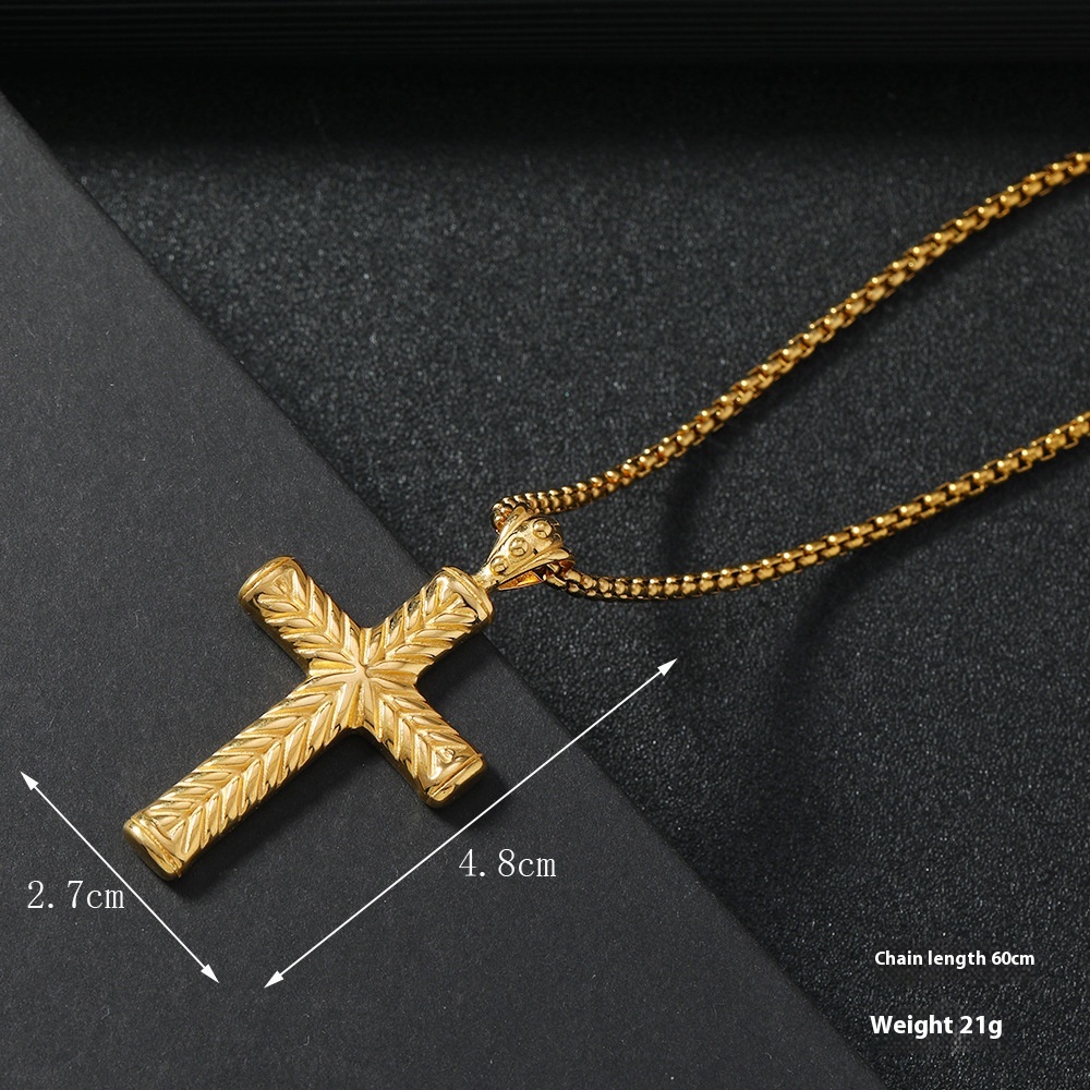 Men's Fashion Stainless Steel Cast Cross Pendant - Stylish & Durable Accessory - Image 3