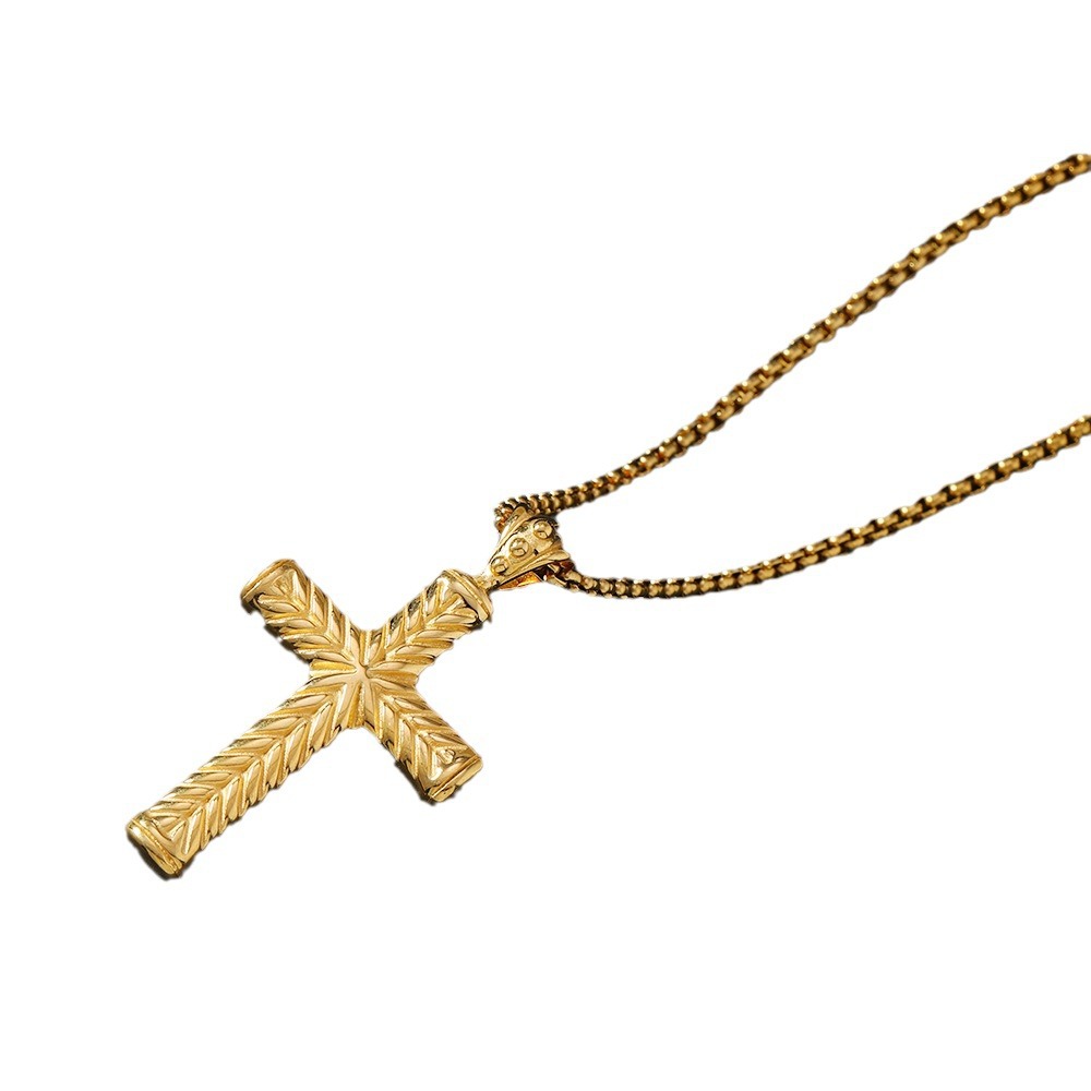 Men's Fashion Stainless Steel Cast Cross Pendant - Stylish & Durable Accessory - Image 4