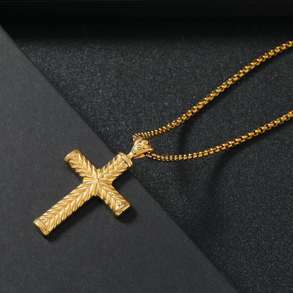 Men's Fashion Stainless Steel Cast Cross Pendant - Stylish & Durable Accessory - Image 5