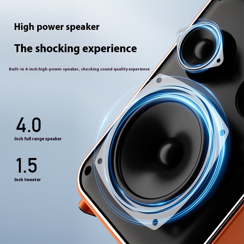 Portable Outdoor Karaoke Bluetooth Speaker - Wireless Audio Experience - Image 3