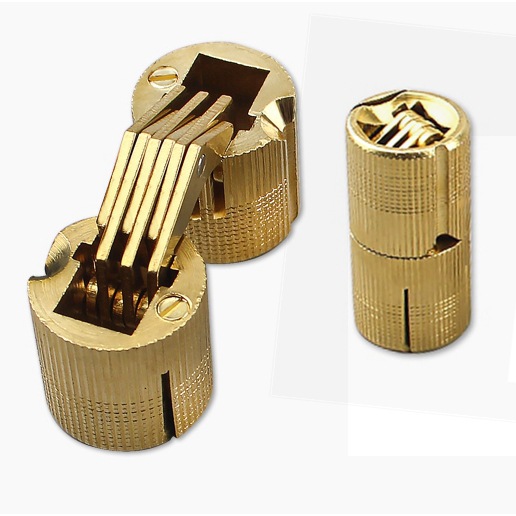 Folding Hidden Door Hinge 180 Degrees - Copper Word Hinges for Small Wooden Boxes, Cylindrical Flip Hinge - Image 5