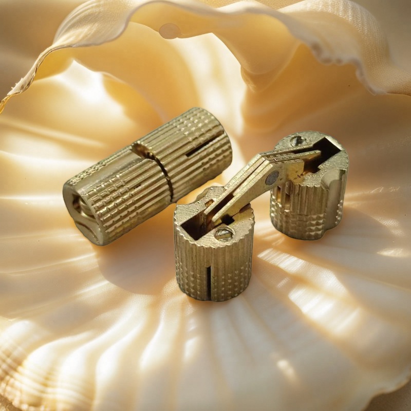 Folding Hidden Door Hinge 180 Degrees - Copper Word Hinges for Small Wooden Boxes, Cylindrical Flip Hinge - Image 9