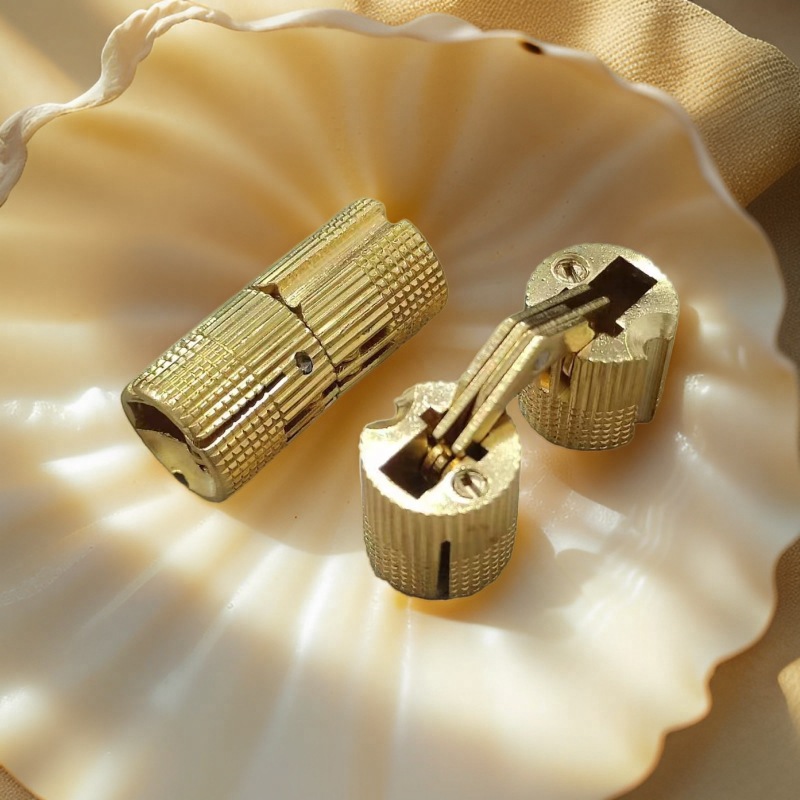 Folding Hidden Door Hinge 180 Degrees - Copper Word Hinges for Small Wooden Boxes, Cylindrical Flip Hinge - Image 11