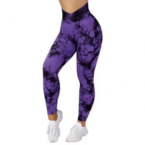 Seamless Tie Dye Leggings for Women - Push Up Yoga Pants for Fitness, Running & Gym