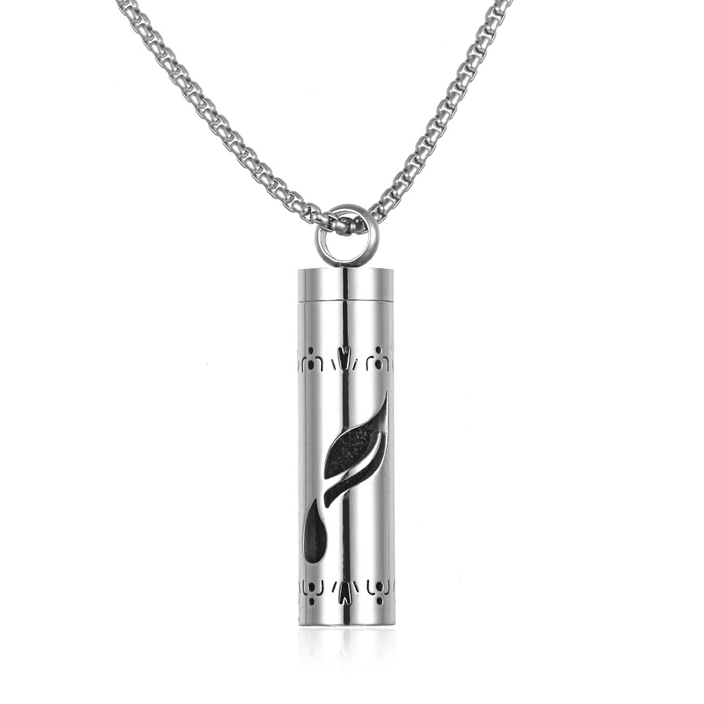 Essential Oil Aromatherapy Pendant Perfume Bottle in Titanium Steel - Image 7