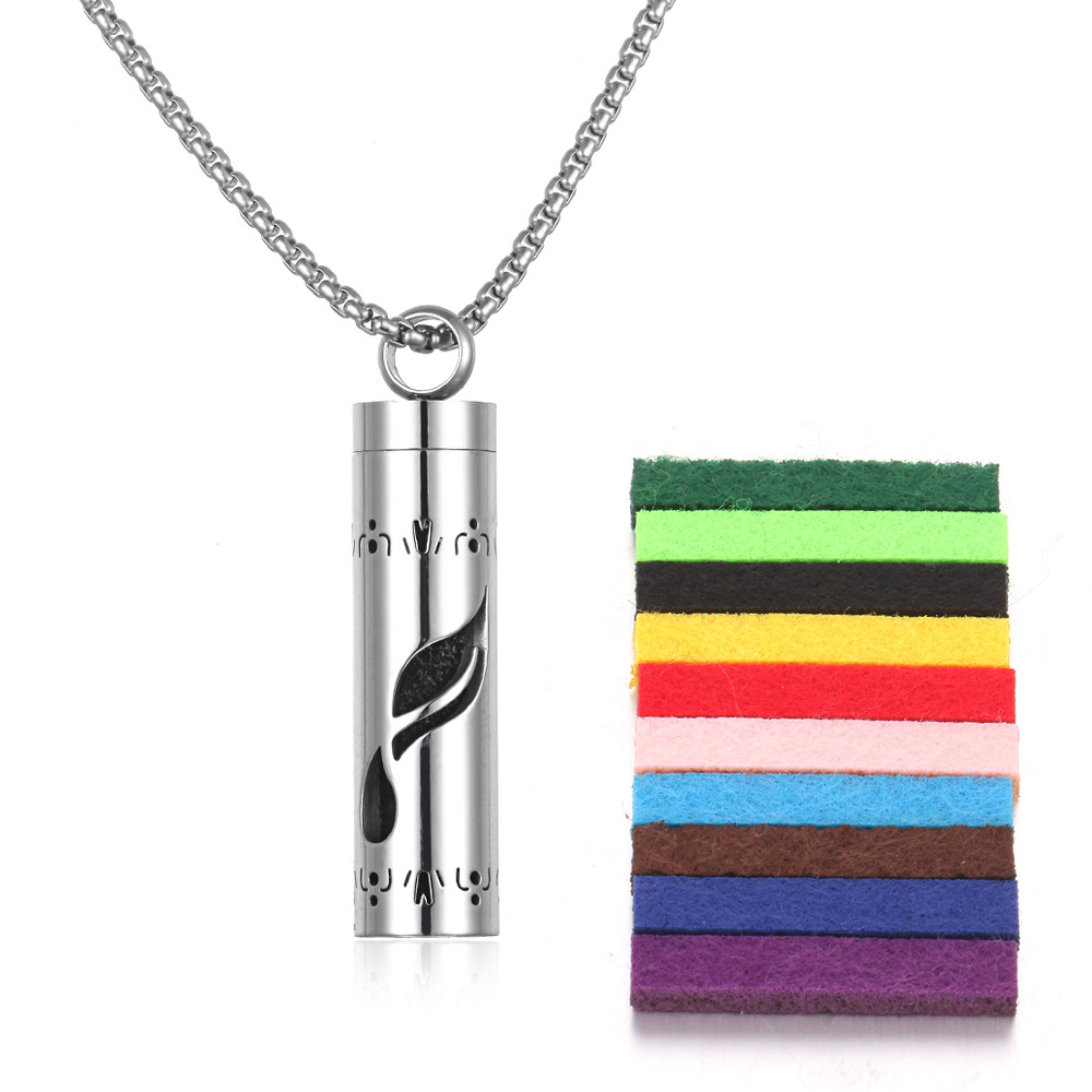Essential Oil Aromatherapy Pendant Perfume Bottle in Titanium Steel - Image 12