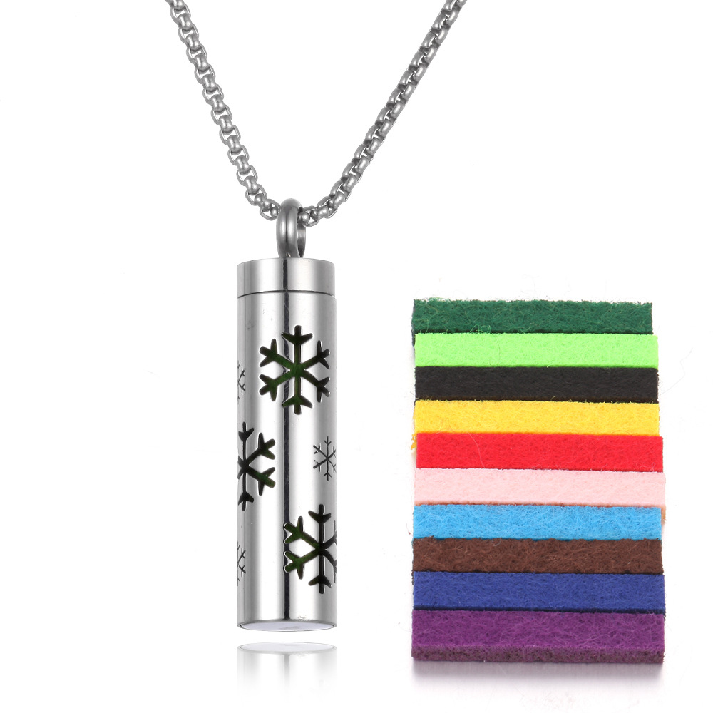 Essential Oil Aromatherapy Pendant Perfume Bottle in Titanium Steel - Image 25