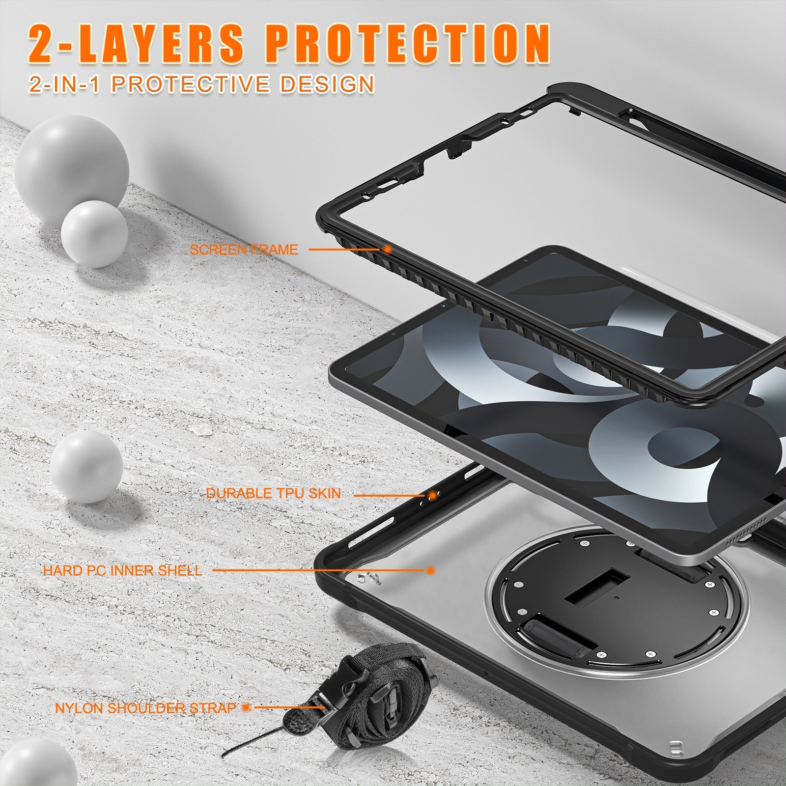 Versatile iPad Mini 6 Tablet Case with 8.3-Inch Rotating Stand - Image 6