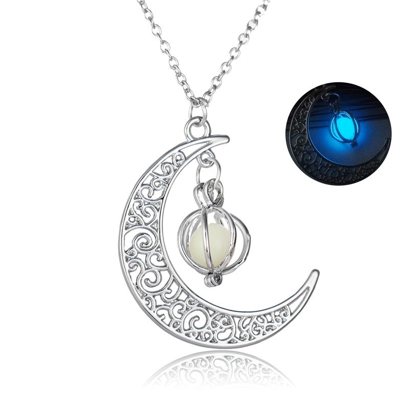Fashion Moon Luminous Pendant Necklace - Natural Glowing Stone Healing Jewelry Gift for Women - Image 7