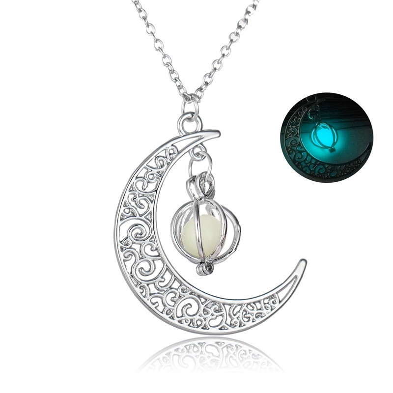 Fashion Moon Luminous Pendant Necklace - Natural Glowing Stone Healing Jewelry Gift for Women - Image 9