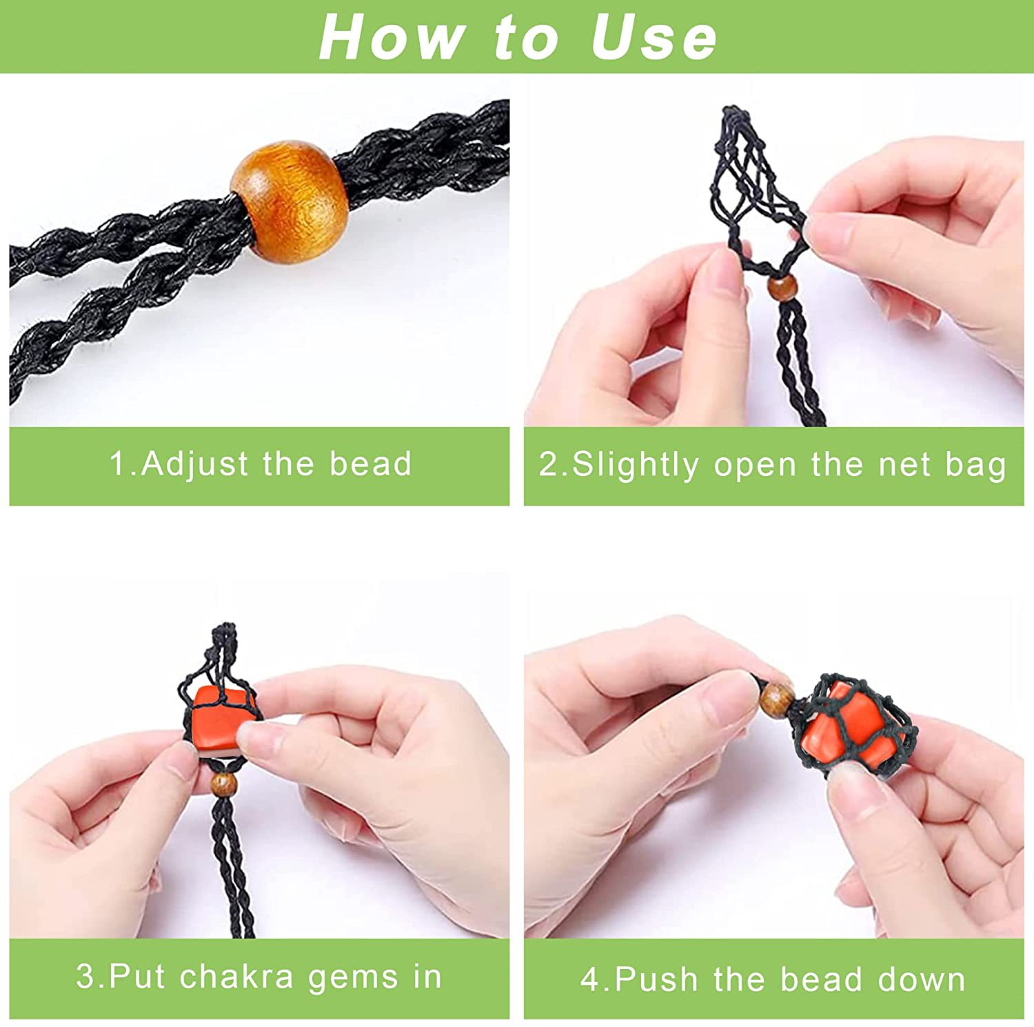 Irregular Natural Stone Yoga Bracelet Set for DIY Crafting - Image 3