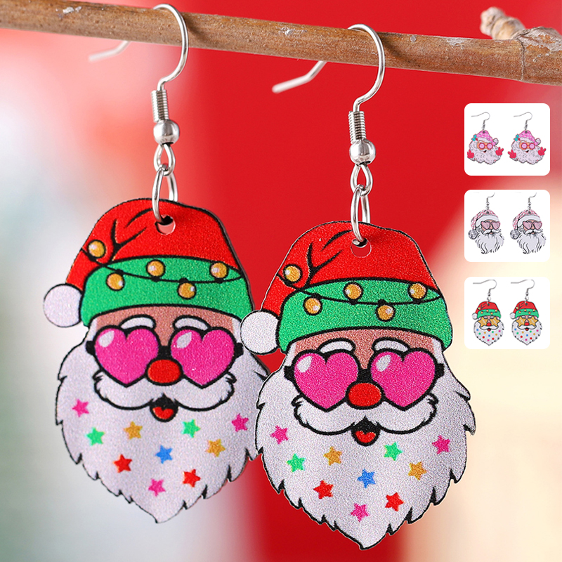 Humorous Santa Claus Earrings - Festive Christmas Pendant Gift Idea - Image 3