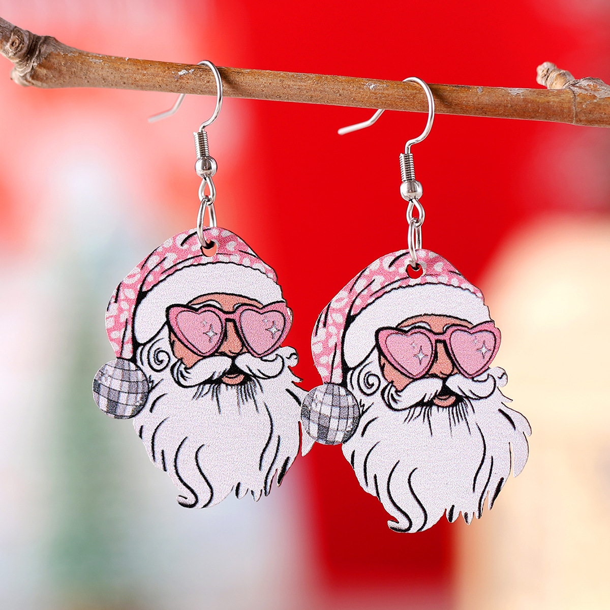 Humorous Santa Claus Earrings - Festive Christmas Pendant Gift Idea - Image 6