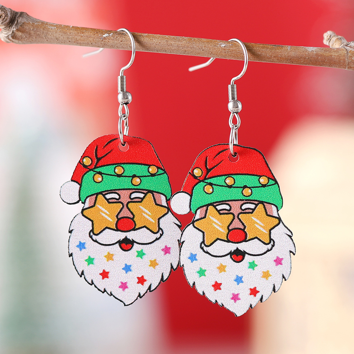 Humorous Santa Claus Earrings - Festive Christmas Pendant Gift Idea - Image 9