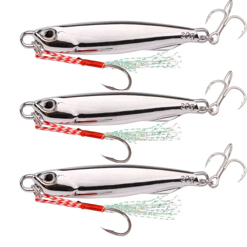 15g Silvery Metal Jig Lure for Sea Fishing - Saltwater Bass Tackle Bait - Image 3